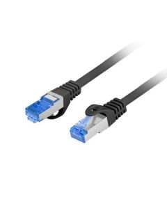 Lanberg PATCHCORD CAT.6A S/FTP LSZH CCA 0.25M BLACK FLUKE PASS