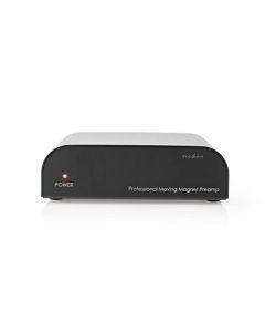 Nedis AAMP2411BK - Předzesilovač  | Vstup 1x RCA | Výstup audio 1x RCA | 2 Kanály | Gramofon/Phono | Automatický | Černá