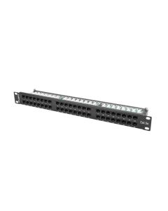 LANBERG PATCH PANEL 48 PORTŮ 1U 19" CAT.5E UTP ČERNÝ