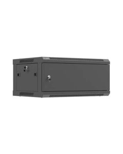 LANBERG NÁSTĚNNÁ INSTALAČNÍ SKŘÍŇ 19" 4U 600X450 ČERNÉ KOVOVÉ DVEŘE (PLOCHÉ BALENÍ)