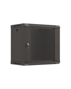 LANBERG 19" RACKOVÁ SKŘÍŇ PRO MONTÁŽ NA STĚNU 9U/540X350 (FLAT PACK) S PROSKLENÝMI DVEŘMI ČERNÁ