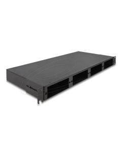 Delock Vysoce hustý (HD) optickovláknový spojovací panel rozměru 19”, 1U, černý