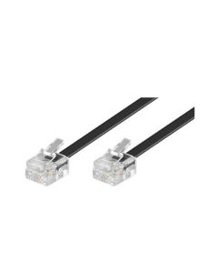 PremiumCord Kabel PremiumCord kabel telefonní rovný 6P4C plug - 6P4C plug 10m - černý