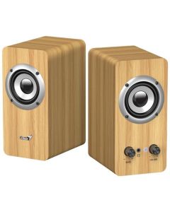 Genius SP-HF400 Reproduktory, 2.0, 10W, 3,5mm jack, dřevěné, světlé dřevo