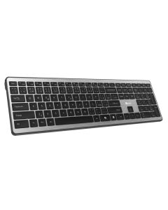 C-TECH klávesnice Quallis KB-118 Dual mode, bezdrátová, BT5.0 + 2,4GHz, scissors tlačítka, USB nano receiver, CZ/SK