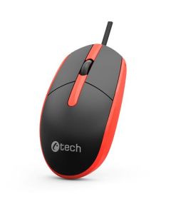 C-TECH myš WM-10, USB, 1200 DPI, červená