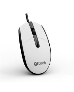 C-TECH myš WM-10, USB, 1200 DPI, bílo-černá