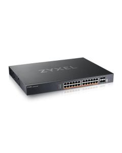 Zyxel XMG2230-28HP, L3 Access Switch,  24x 2.5G AC:700W PoE , DC:1440W PoE, 4 x SFP+ Uplink, incl 1 yr NebulaFlex Pro