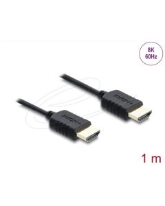 Delock Koaxiální kabel High Speed HDMI 8K 60 Hz 48 Gbps s pleteným opláštěním 1 m