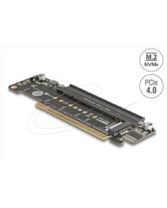Delock Karta PCI Express 4.0 x16 Riser se 2 x sloty M.2 Key M NVMe - větvení