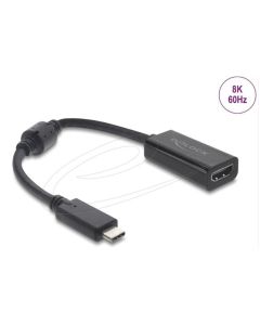Delock Adaptér z rozhraní USB Type-C™ na HDMI (režim DP Alt) 8K 60 Hz s HDR a HDCP černá