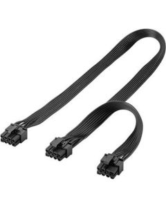 PremiumCord Napájecí kabel 8 kolíkový Male na duální 6+2 Male pro PCIe karty