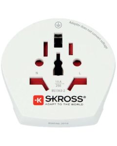 Skross SKR1500211EC- Cestovní Adaptér Svět do Evropy pro 2 a 3pólová zařízení z více než 220 destinací