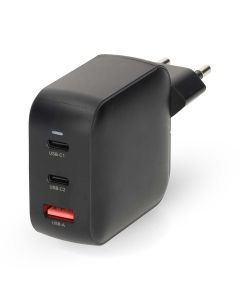 Nedis WGCHA100WBK - Síťová Nabíječka | 100 W | GaN | PD3.0 | Funkce rychlého nabíjení | 3 výstupy | USB-A / 2x USB-C™ | 
