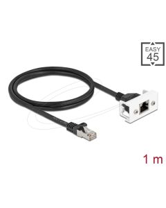 Delock Síťový prodlužovací kabel pro Modul Easy 45 S/FTP ze zástrčkového konektoru RJ45 na zásuvkový kon