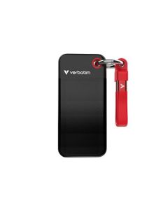 VERBATIM Pocket SSD 512GB, USB-C 3.2 Gen 2, černá/červená