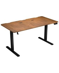 Endorfy Atlas L Electric Dark Wood,Herní stůl, motorizovaný, výškově stavitelný,cable management,150×76cm,nosnost 80kg,hnědo-černá
