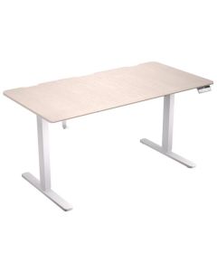 Endorfy Atlas L Electric Light Wood,Herní stůl, motorizovaný,výškově stavitelný,cable management,150×76cm,nosnost 80kg,béž.-bílá