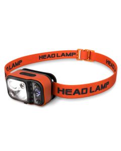 CONNECT IT BLINK 200R LED čelovka, 4 režimy svícení, pohybový senzor,dobíjecí baterie (USB-C),oranžová