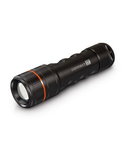 CONNECT IT GLEAM 500 LED ruční svítilna 4x AAA, 500 lm, hliníková, voděodolná, černá