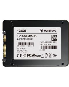 TRANSCEND SSD472K-VS1 256GB Industrial (3K P/E) SSD disk 2.5" SATA3, 3D TLC, BiCS5, 560MB/s R, 500 MB/s W, černý