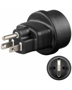 goobay Cestovní adaptér Evropa do USA/Japonska, černý