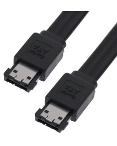 PremiumCord Kabel eSATA-eSATA, 50 cm,stíněný,černý