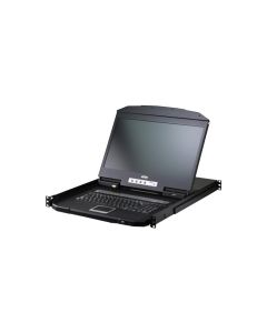 ATEN CL3708i 1-Lokální/Vzdálený sdílený přístup, 8-portový USB HDMI jednokolejný širokoúhlý FHD LCD KVM přes IP přepínač
