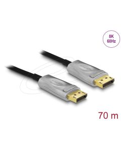 Delock Aktivní optický kabel DisplayPort 1.4 8K 70 m
