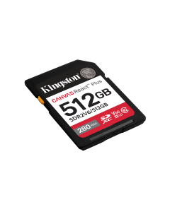 KINGSTON 512GB Canvas React Plus SDXC UHS-II 280R/100W U3 V60 for Full HD/4K