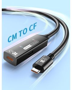 PremiumCord USB-C 3.2 Gen 2 repeater a prodlužovací kabel Male-Female, 10Gbps Aluminium 10m