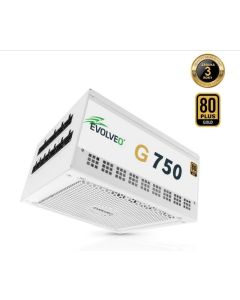 EVOLVEO G750 zdroj 750W, 80+ GOLD, ATX 3.1, aPFC, 140 mm ventilátor, záruka 3 roky, bílý