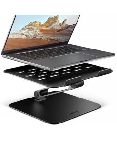 AXAGON STND-LQB hliníkový HQ stojan na notebook 10"-17.3" nastavitelná výška a úhel, černý