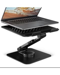 AXAGON STND-LRB hliníkový stojan na notebook 10"-17.3" nastavitelná výška a úhel, otočný, černý