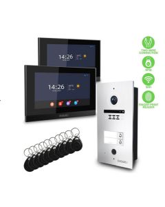 EVOLVEO DoorPhone ID-2, 2drátový videotelefon pro dva byty s RFID, otiskem prstu a podporou ONVIF kamer