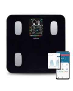 Salente MaxFit, chytrá osobní diagnostická fitness váha, Bluetooth, černá