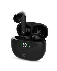 Nedis HPBT2450BK - Bezdrátová Sluchátka | ANC | Bluetooth | Až 30 hodin | Ovládání dotykem | Nabíjecí pouzdro | mikrofon