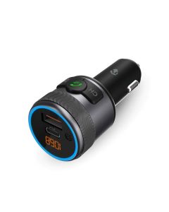 Nedis CATR3024BK - FM transmitter do auta | Reproduktor | 1.00 " | Bluetooth® | PD 18 W/PD 24 W | Google Assistant/Siri