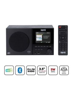 Nedis DABMAN-120BK - Imperial Rádio DAB+/FM mono s funkcí Bluetooth®, USB a ASA