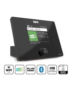 Nedis DABMANI420BK - Imperial Kompaktní hybridní rádio (internet, DAB+, FM Hi-Fi tuner) s Bluetooth®