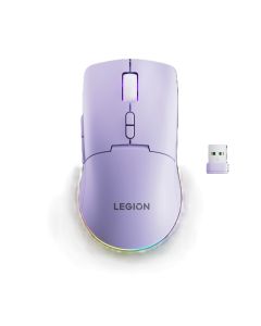 Lenovo Legion M220 Wireless RGB Gaming Mouse - herní myš s RGB podsvícením , třemi režimy připojení, ve světle  fialové