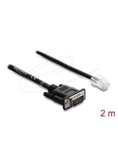 Delock Sériový adaptérový kabel RS-232/422/485 ze zástrčky Sub-D 9 na zástrčku RJ45, 2 m