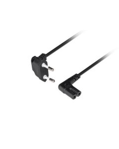 LANBERG NAPÁJECÍ KABEL EURO (RÁDIO) CEE 7/16-&gt;IEC 320 C7 1,8M ÚHEL VDE ČERNÝ