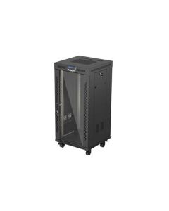 LANBERG INSTALAČNÍ RACK 19" 24U 600X600 ČERNÉ SKLENĚNÉ DVEŘE LCD (FLAT PACK) V2