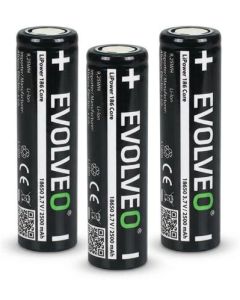 EVOLVEO LiPower 186 Core 2500 – Li-ion baterie 18650 (3.7 V / 2500 mAh) 3ks