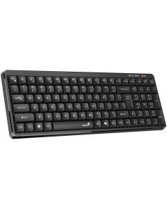 Genius LuxeMate Q7100BT,Klávesnice,bezdrátová,CZ+SK layout,retro klávesy,Copilot AI,numerická část,BT 5.0, 2,4GHz USB,černá