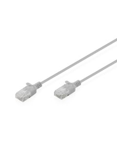 Digitus CAT 6 U-UTP slim patch cord, 1 m, šedý