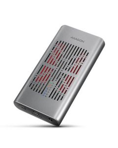 AXAGON EEM2-20GD, USB-C 20Gbps externí box pro dva M.2 NVMe SSD s funkcí klonování