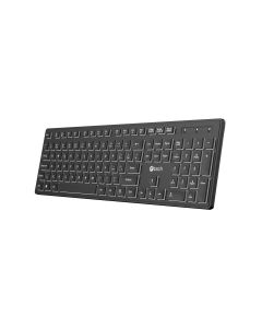 C-TECH klávesnice CZ/SK KB-201-BL, nízkoprofilová, podsvícení, USB, CZ/SK