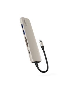Epico 6v1 hliníkový USB-C 8K hub - hvězdná